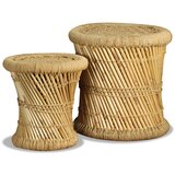 vidaXL Stolček 2 kosa bambus in juta, (20699894) Cene