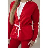 Kesi Women&#039;s cotton set with stripe and welts red | Shoptok.si