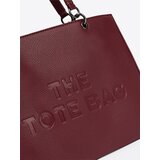 Shelvt Burgundy tote bag with embossed lettering | Shoptok.si