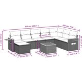 vidaXL 9-dijelni set vrtnih sofa s jastucima bež od poliratana | shoptok.hr