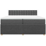  Krevet s oprugama i madracem tamnosivi 200 x 200 cm od tkanine | shoptok.hr