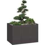 vidaXL Plantažni lonček črn 120x80x80 cm Jeklo | Shoptok.si