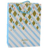  Papirnata poklon vrećica plavo ružičasta svjetlucava 23 x 18 x 10,5 cm | shoptok.hr
