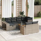  11-dijelni set vrtnih sofa od poliratana s jastucima sivi | shoptok.hr