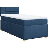 vidaXL Box spring postelja z vzmetnico modra 80x200 cm blago, (21291248) | Shoptok.si