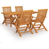  5-dijelni vrtni blagovaonski set od masivne tikovine | shoptok.hr