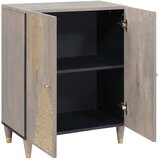  Kreveta Siva i zlatna 60 x 33 x 75 cm Čvrsto drvo manga | shoptok.hr