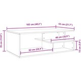  Stolić za kavu smeđa boja hrasta 102x55x35 cm konstruirano drvo | shoptok.hr