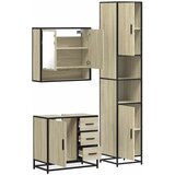  3-dijelni set kupaonskog namještaja boja hrasta sonome drveni | shoptok.hr