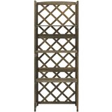 vidaXL rešetka s policama siva 55 x 30 x 140 cm od masivne jelovine | shoptok.hr