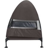 vidaXL Dvignjena postelja za pse z odstranitveno streho Rjava XL Jeklo | Shoptok.si