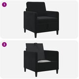 SOFA s pohranom Crna 72 x 78 x 87 cm Poliester | Shoptok.si