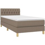  Krevet s oprugama i madracem smeđesivi 90x200 cm od tkanine | shoptok.hr