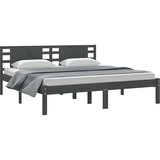  Okvir za krevet od masivne borovine sivi 200 x 200 cm | shoptok.hr