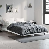 vidaXL Posteljni okvir bel 120x190 cm inženirski les | Shoptok.si