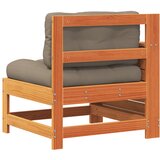  Vrtna sofa s naslonima za ruke i jastukom smeđa od borovine | shoptok.hr