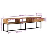 TV ormarić 160 x 30 x 45 cm od masivnog bagremovog drva | Eponuda.ba