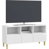 TV omarica Bela visok sijaj 102 x 34,5 x 50 cm Inženirski les, (5000238916) | Shoptok.si