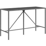  11-dijelni vrtni barski set od poliratana s jastucima sivi | shoptok.hr