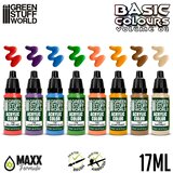 Green Stuff World Paint Set - Basic Colors 02 | Set Akrilnih Boja x8 | Eponuda.com