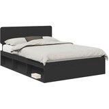  Krevetna konstrukcija Crna 160 x 200 cm Čvrsto borovo drvo | shoptok.hr