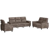  Set sofe 3 pcs Svjetlosiva Umetnička suknja koža | shoptok.hr