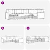  Set vanjskih sofa 5 pcs Prirodna i antracit 323 x 164,5 x 73 cm | Eponuda.com