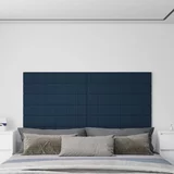  Zidne ploče 12 kom plave 90 x 15 cm baršunaste 1,62 m²