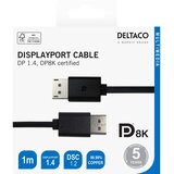 Deltaco Kabel DisplayPort 8K, DP 1.4, 1m, ČRNA Cene