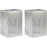  Vrtna saksija 2 kom. Srebrna 50 x 50 x 75 cm Nehrđajući čelik | shoptok.hr
