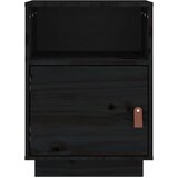  Noćni ormarići 2 kom crni 40 x 34 x 55 cm od masivne borovine | shoptok.hr