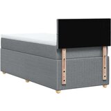 vidaXL Krevet s oprugama i madracem svjetlosivi 100x200 cm od tkanine | shoptok.hr