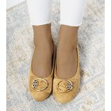 Gemre Beige ballerinas with a buckle Ribero | Shoptok.si