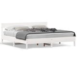  The Living Store Posteljni okvir brez vzmetnice bel 180x200 cm trdna borovina - Posteljni Okvir, (21500045) | Shoptok.si