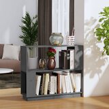 vidaXL knjižna omara/pregrada siva 80x25x70 cm trdna borovina Cene