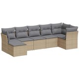 vidaXL 7-dijelni set vrtnih sofa od poliratana s jastucima bež | shoptok.hr