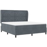  Krevet s opruga kutije Tamno siva 200 x 180 cm Baršun | shoptok.hr