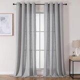 Amazon Zatemnitvene polprozorne zavese lanena struktura 2 kosa sive, mere 140x260 cm za dnevno sobo spalnico otroško sobo z obročki eyelets, (5000248128) | Shoptok.si