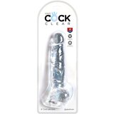 King Cock Clear 8 - vakuumska čašica, dildo za testise (20 cm) | shoptok.hr
