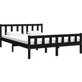  Za krevet od masivnog drva crni 120 x 200 cm | shoptok.hr