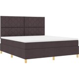  Krevet s opruga kutije Tamno smeđa 180 x 200 cm tkanina | shoptok.hr