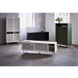 Unique Furniture Temno zelena kovinska TV omarica 160x55 cm Veep – | Shoptok.si