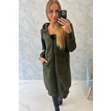 Kesi Long insulated hoodie in khaki color | shoptok.hr