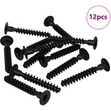  Šestarasti vijak s čepom 12 pcs Crna M5 x 40 mm Željezo | shoptok.hr