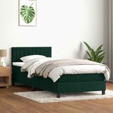 Box Spring krevet s madracem tamnozeleni 80x220 cm baršun | Eponuda.ba