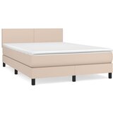  The Living Store Box spring postelja z vzmetnico kapučino 140x190cm umetno usnje - Box Spring Postelja, (21501222) | Shoptok.si