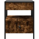  Noćni ormarić s beskonačnim LED boja hrasta 40 x 40 x 51 cm Smeđa | Shoptok.si
