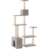  Mačje drvo s sisalnim postoljima za grebanje Svjetlosiva | shoptok.hr