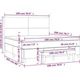  Krevet s oprugama i madracem tamnosmeđi 180x200 cm tkanina | shoptok.hr