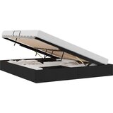  Otomanski krevet s pohranom Crna 160 x 200 cm tkanina | shoptok.hr